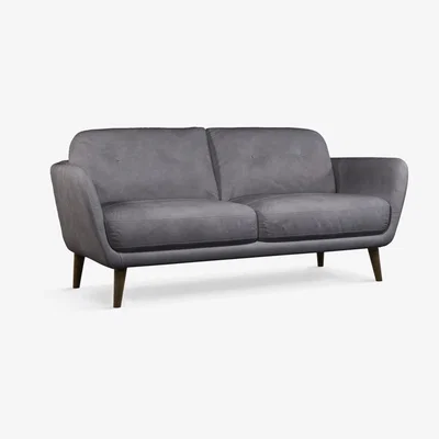 John Lewis John Lewis & Partners Arlo Medium 2 Seater Leather Sofa, Dark Leg
