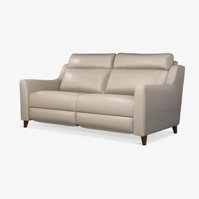John Lewis John Lewis & Partners Camber Grand 4 Seater Leather Sofa, Dark Leg