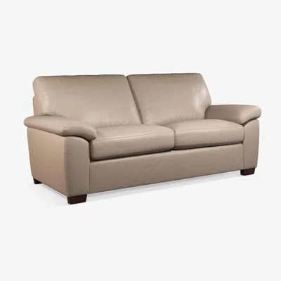 John Lewis John Lewis & Partners Camden Large 3 Seater Leather Sofa, Dark Leg