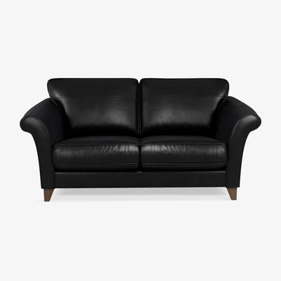 John Lewis John Lewis & Partners Charlotte Large 3 Seater Leather Sofa, Dark Leg