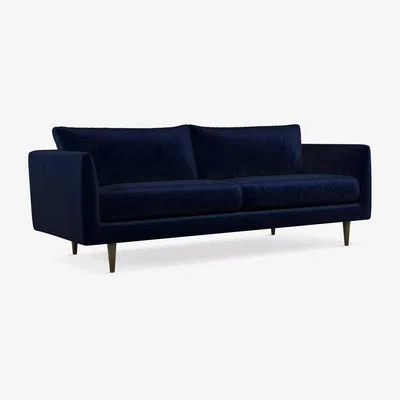 John Lewis John Lewis & Partners + Swoon Latimer Large 3 Seater Sofa, Caspian Blue Velvet