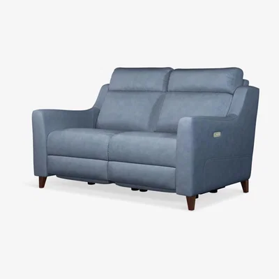 John Lewis John Lewis & Partners Elevate Medium 2 Seater Power Recliner Leather Sofa, Dark Leg