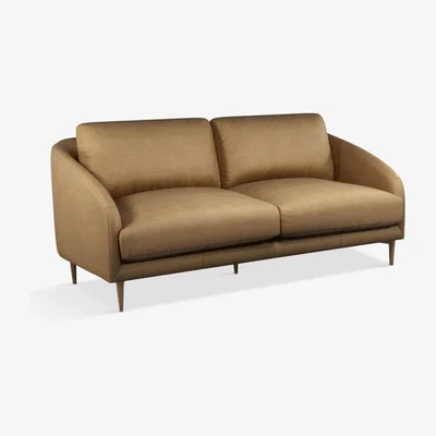 John Lewis John Lewis & Partners Cape Large 3 Seater Leather Sofa, Dark Leg