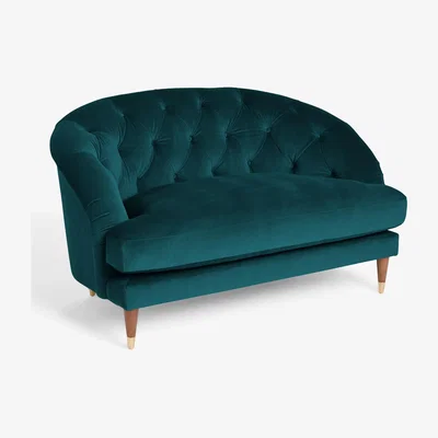 John Lewis John Lewis & Partners + Swoon Radley Loveseat, Wildwood Green Velvet