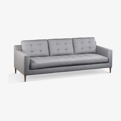 John Lewis John Lewis Draper Grand 4 Seater Sofa, Light Leg, Brushed Tweed Grey