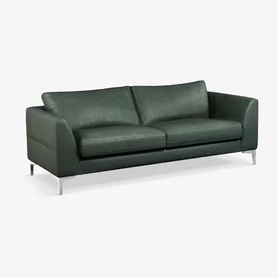John Lewis John Lewis & Partners Belgrave Grand 4 Seater Leather Sofa, Metal Leg