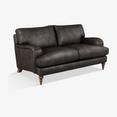 John Lewis John Lewis & Partners Otley Medium 2 Seater Leather Sofa, Dark Leg