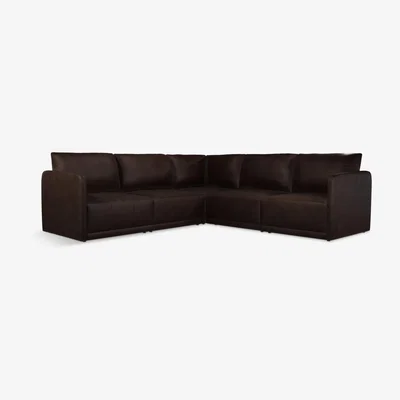 John Lewis John Lewis & Partners Bundle 5+ Seater Leather Corner Sofa