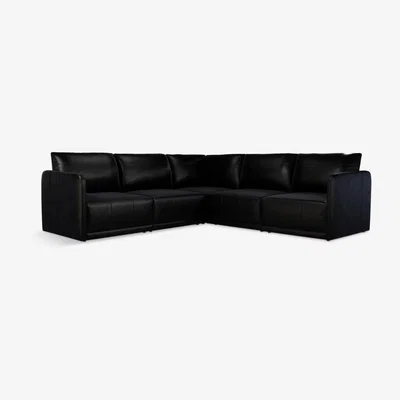John Lewis John Lewis & Partners Bundle 5+ Seater Leather Corner Sofa