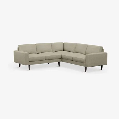 John Lewis Hutch Rise Block Arm 5 Seater Plus Corner Sofa, Dark Leg