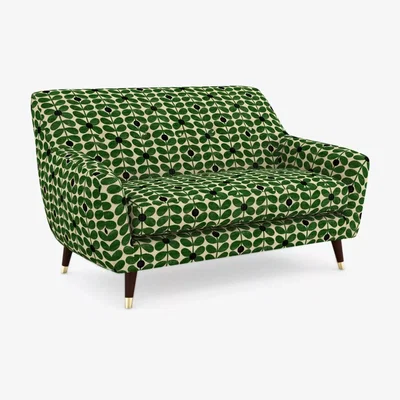 John Lewis Orla Kiely Rose Small 2 Seater Sofa, Dark Leg