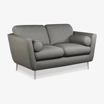 John Lewis John Lewis & Partners Rise Small 2 Seater Sofa, Metal Leg, Riley Storm