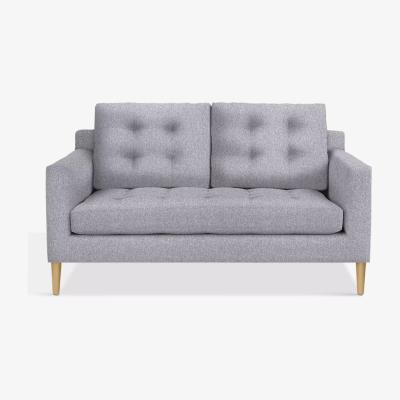 John Lewis John Lewis & Partners Draper Medium 2 Seater Sofa, Light Leg, Saga Grey