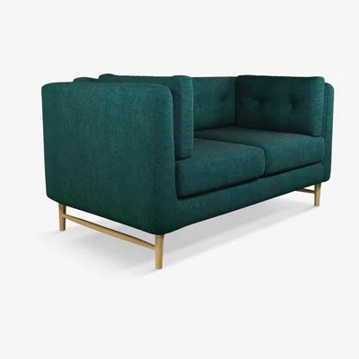 John Lewis John Lewis & Partners Booth Small 2 Seater Sofa, Light Leg