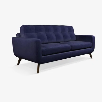 John Lewis John Lewis & Partners Barbican Large 3 Seater Sofa, Dark Leg, Harriet Midnight
