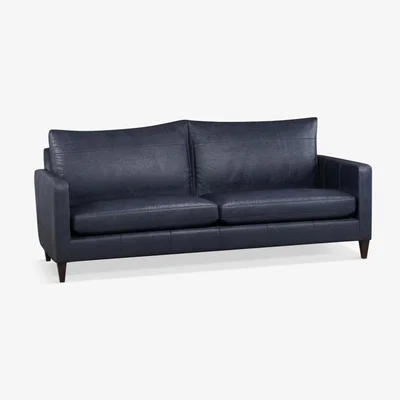 John Lewis John Lewis & Partners Bailey Grand 4 Seater Leather Sofa, Dark Leg