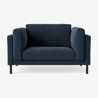 John Lewis Swoon Munich Loveseat, Dark Leg