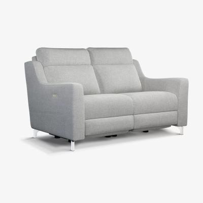 John Lewis John Lewis & Partners Elevate Medium 2 Seater Power Recliner Sofa, Metal Leg, Connie Grey