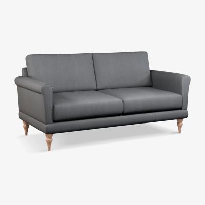 John Lewis ANYDAY John Lewis & Partners Scroll Medium 2 Seater Sofa, Light Leg, Topaz Grey