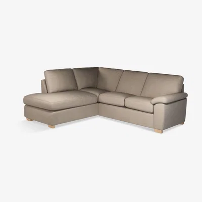 John Lewis John Lewis Camden 5+ Seater LHF Corner End Chaise Unit, Light Leg