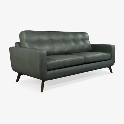John Lewis John Lewis & Partners Barbican Grand 4 Seater Leather Sofa, Dark Leg
