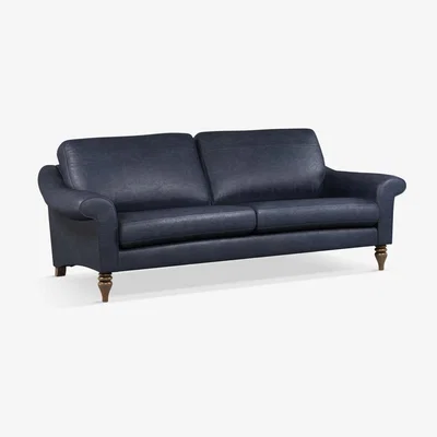 John Lewis John Lewis & Partners Camber Grand 4 Seater Leather Sofa, Dark Leg