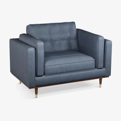 John Lewis John Lewis & Partners + Swoon Lyon Leather Loveseat
