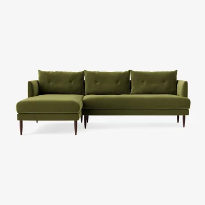 John Lewis Swoon Kalmar Grand 4 Seater LHF Chaise End Sofa, Dark Leg