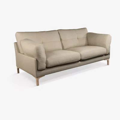 John Lewis John Lewis & Partners Java II Medium 2 Seater Sofa, Light Leg, Twill Natural