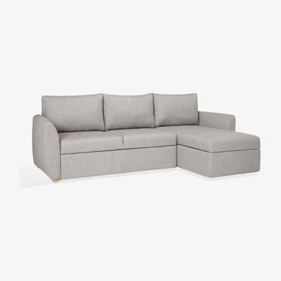 John Lewis John Lewis & Partners Sansa Splayed Arm Sofa Bed with Storage, Saga Grey