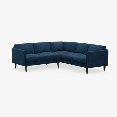 John Lewis Hutch Rise Curve Arm 5 Seater Plus Corner Sofa, Dark Leg