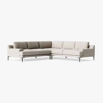 John Lewis Swoon Almera 5 Seater Corner Sofa, Metal Leg