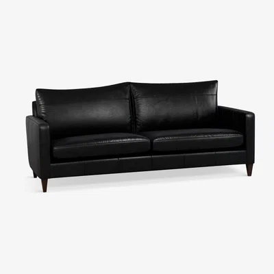 John Lewis John Lewis & Partners Bailey Grand 4 Seater Leather Sofa, Dark Leg