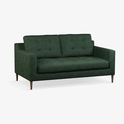 John Lewis John Lewis & Partners Draper Medium 2 Seater Sofa, Dark Leg, Charm Forest Green