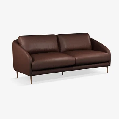 John Lewis John Lewis & Partners Cape Grand 4 Seater Leather Sofa, Dark Leg