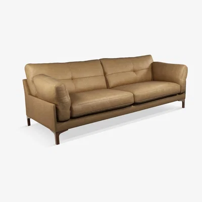 John Lewis John Lewis & Partners Java II Grand 4 Seater Leather Sofa, Dark Leg