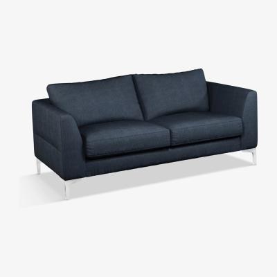 John Lewis John Lewis & Partners Belgrave Medium 2 Seater Sofa, Metal Leg, Erin Midnight