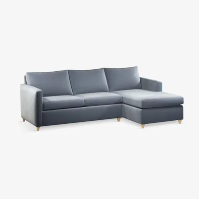 John Lewis John Lewis Bailey RHF Chaise End Sofa Bed, Light Leg