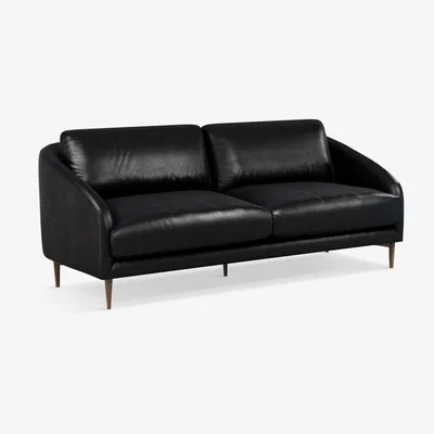 John Lewis John Lewis & Partners Cape Grand 4 Seater Leather Sofa, Dark Leg
