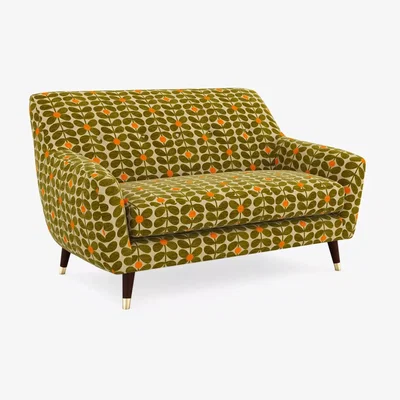 John Lewis Orla Kiely Rose Small 2 Seater Sofa, Dark Leg