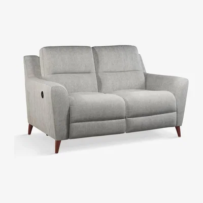 John Lewis John Lewis & Partners Recline Medium 2 Seater Sofa, Light Leg, Grey Herringbone