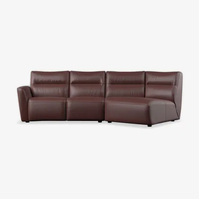 John Lewis At the Helm Hudson Motion RHF 4 Seater Leather Corner Sofa