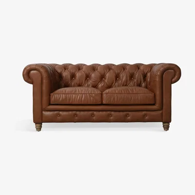 John Lewis Halo Earle Chesterfield Medium 2 Seater Leather Sofa