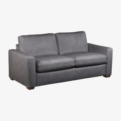 John Lewis John Lewis & Partners Oliver Large 3 Seater Leather Sofa, Dark Leg