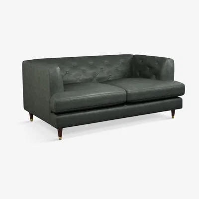 John Lewis John Lewis & Partners Chester Medium 2 Seater Leather Sofa, Dark Leg