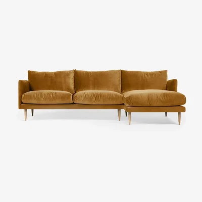 John Lewis Swoon Luna Grand 4 Seater RHF Chaise End Sofa, Light Leg