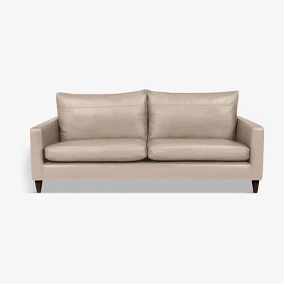 John Lewis John Lewis & Partners Bailey Grand 4 Seater Leather Sofa, Dark Leg