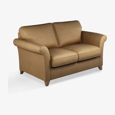 John Lewis John Lewis & Partners Charlotte Medium 2 Seater Leather Sofa, Dark Leg