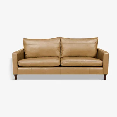 John Lewis John Lewis & Partners Bailey Grand 4 Seater Leather Sofa, Dark Leg
