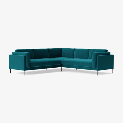 John Lewis Swoon Munich 5 Seater Corner Sofa, Dark Leg